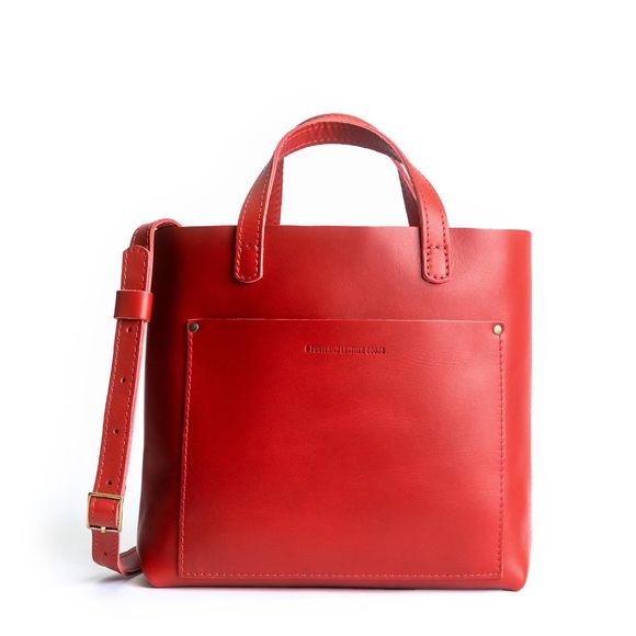 Medium Crossbody Tote Handmade From The Finest Full-Grain Hides c: - Picture 1 of 1